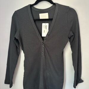 Citizens Of Humanity Evereve Charcoal Buttoned Longsleve